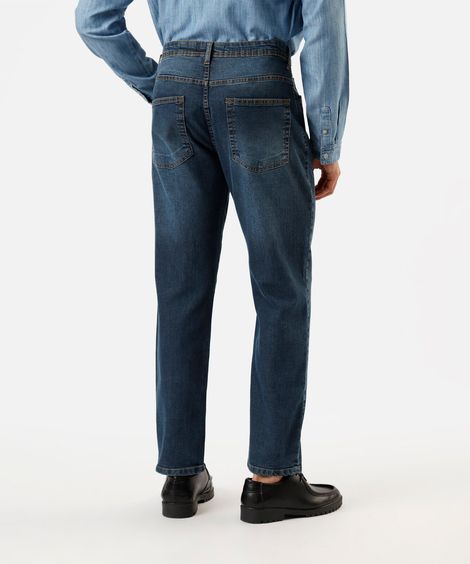 calça slim masculina jeans azul