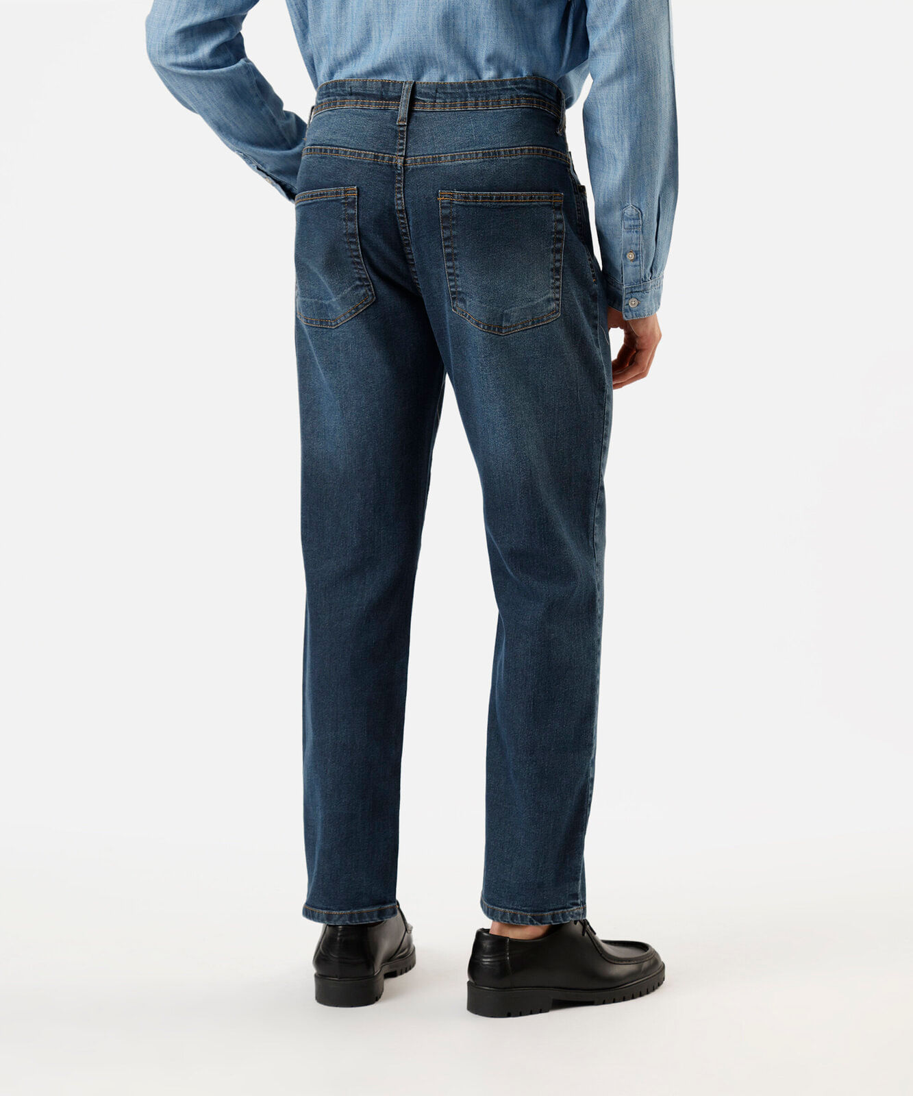calça slim masculina jeans azul