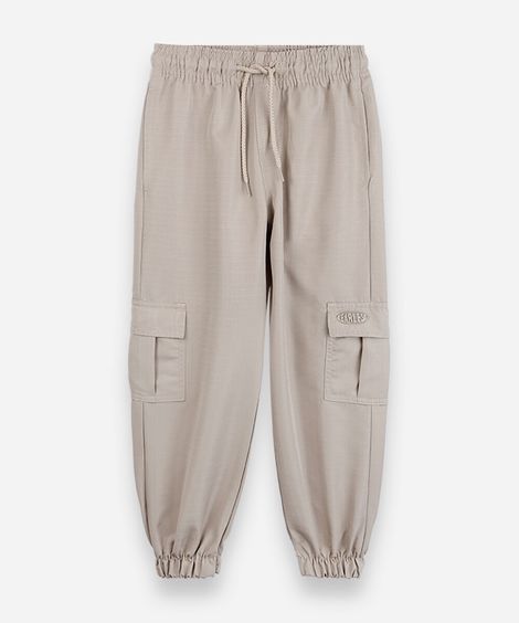 calça jogger infantil bege