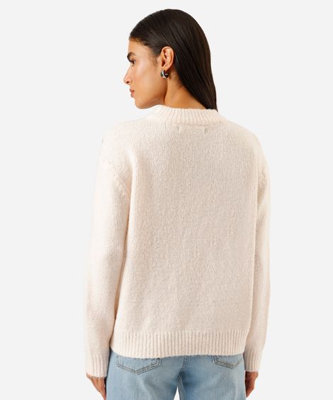 suéter feminino de tricot com botões rosa