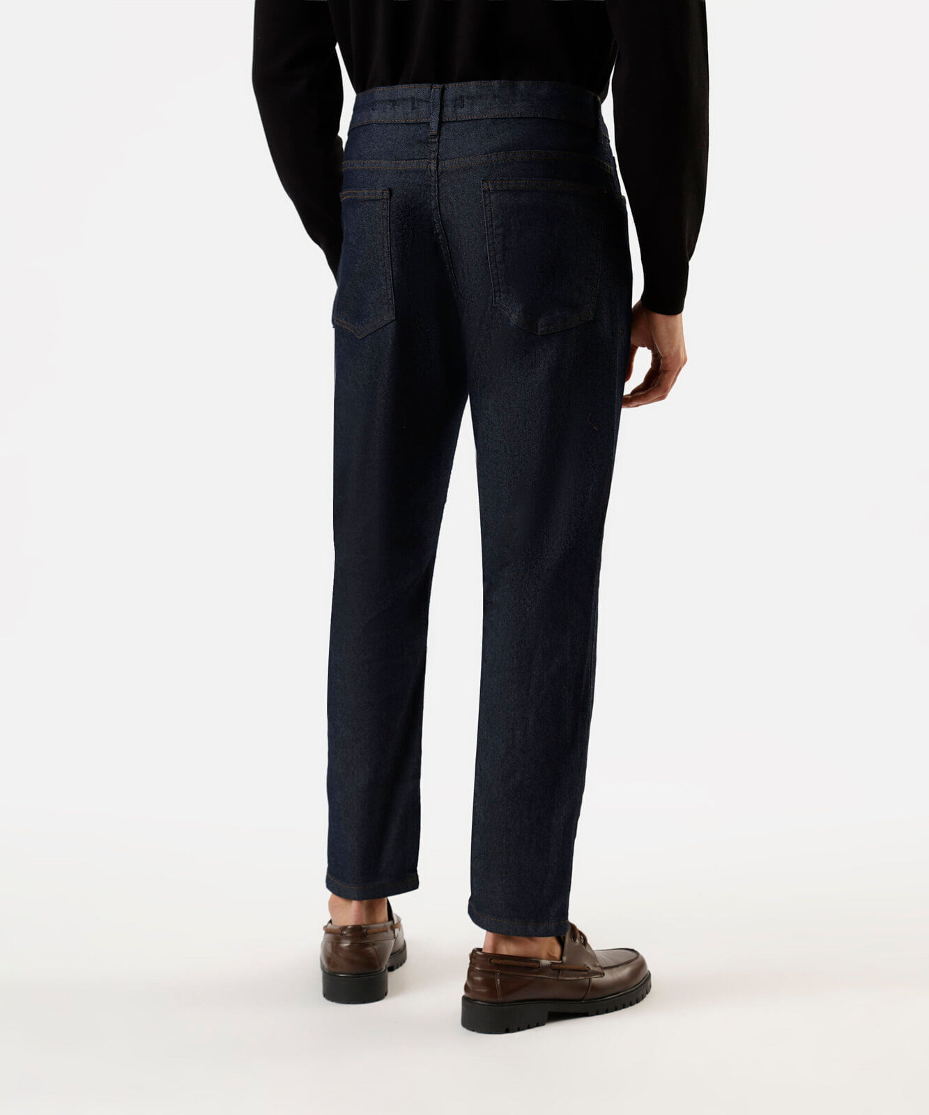 calça slim cropped  masculina jeans azul