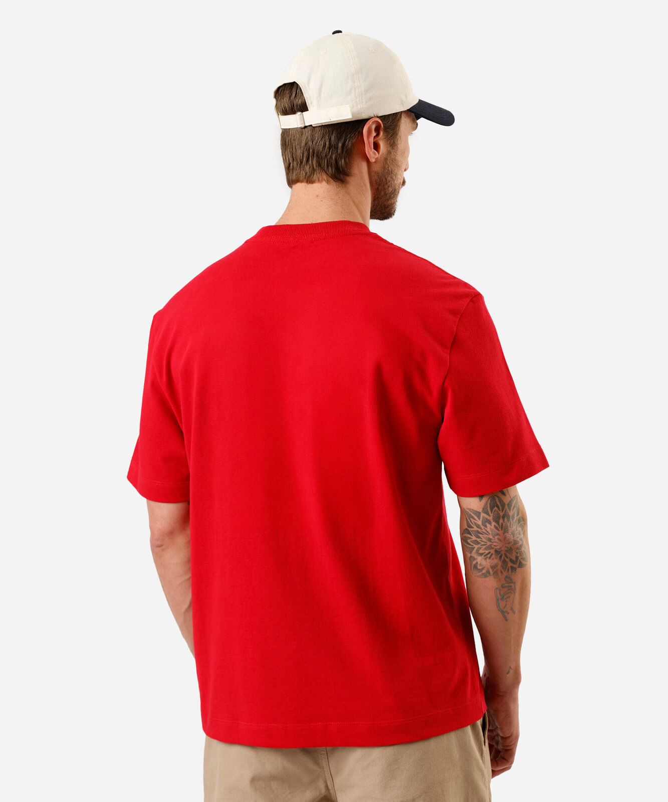 camiseta masculina de algodão sun route vermelho