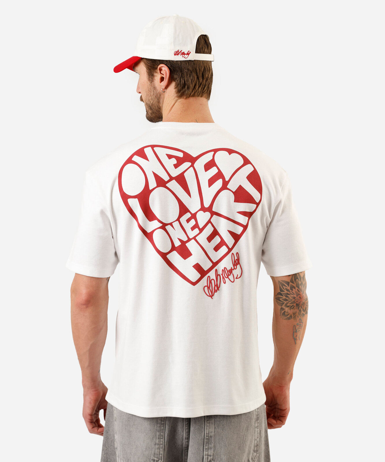 camiseta masculina com algodão manga curta bob marley off white