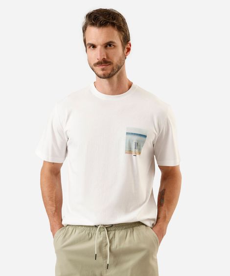camiseta masculina de algodão com estampa off white