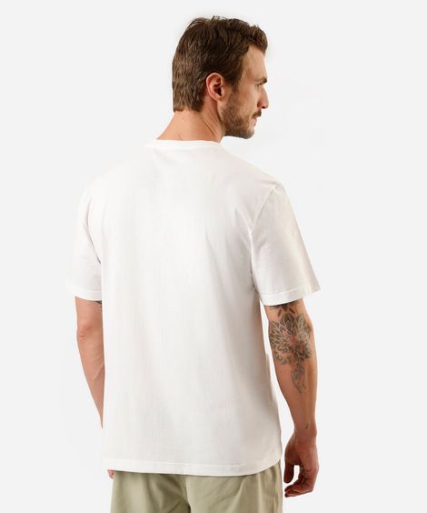 camiseta masculina de algodão com estampa off white