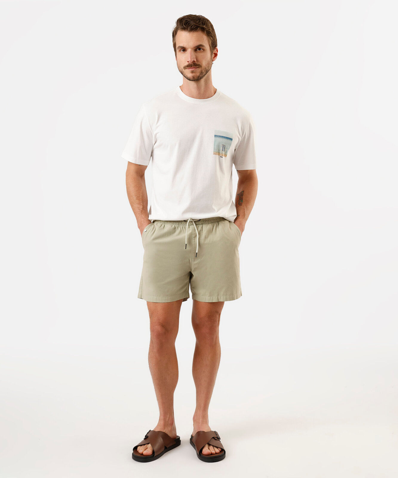 camiseta masculina de algodão com estampa off white