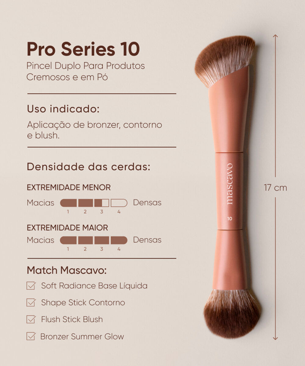 pincel de maquiagem mascavo by mariana saad pro series 10