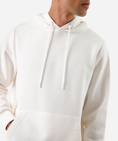 blusão oversized masculina de moletom esportivo off white