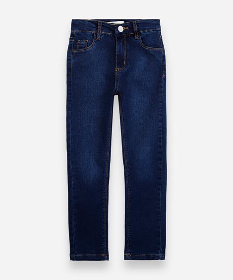 calça skinny infantil jeans azul