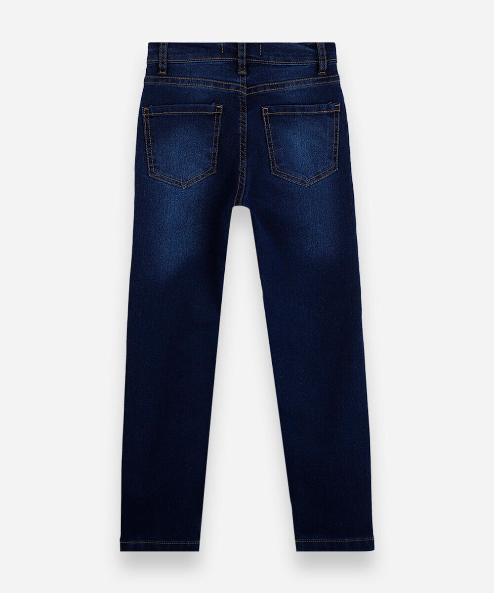 calça skinny infantil jeans azul