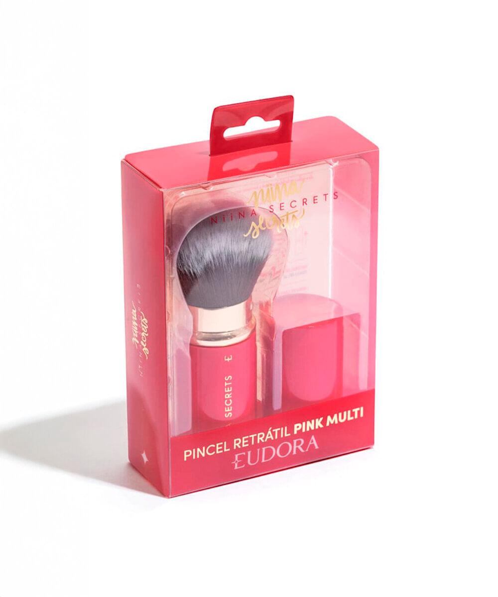 pincel retrátil eudora by niina secrets pink multi