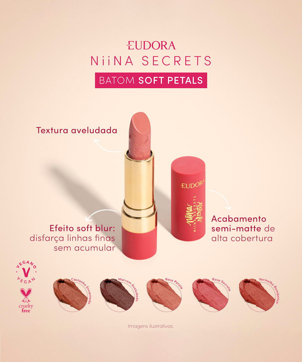 batom eudora by niina secrets soft petals castanho encantado