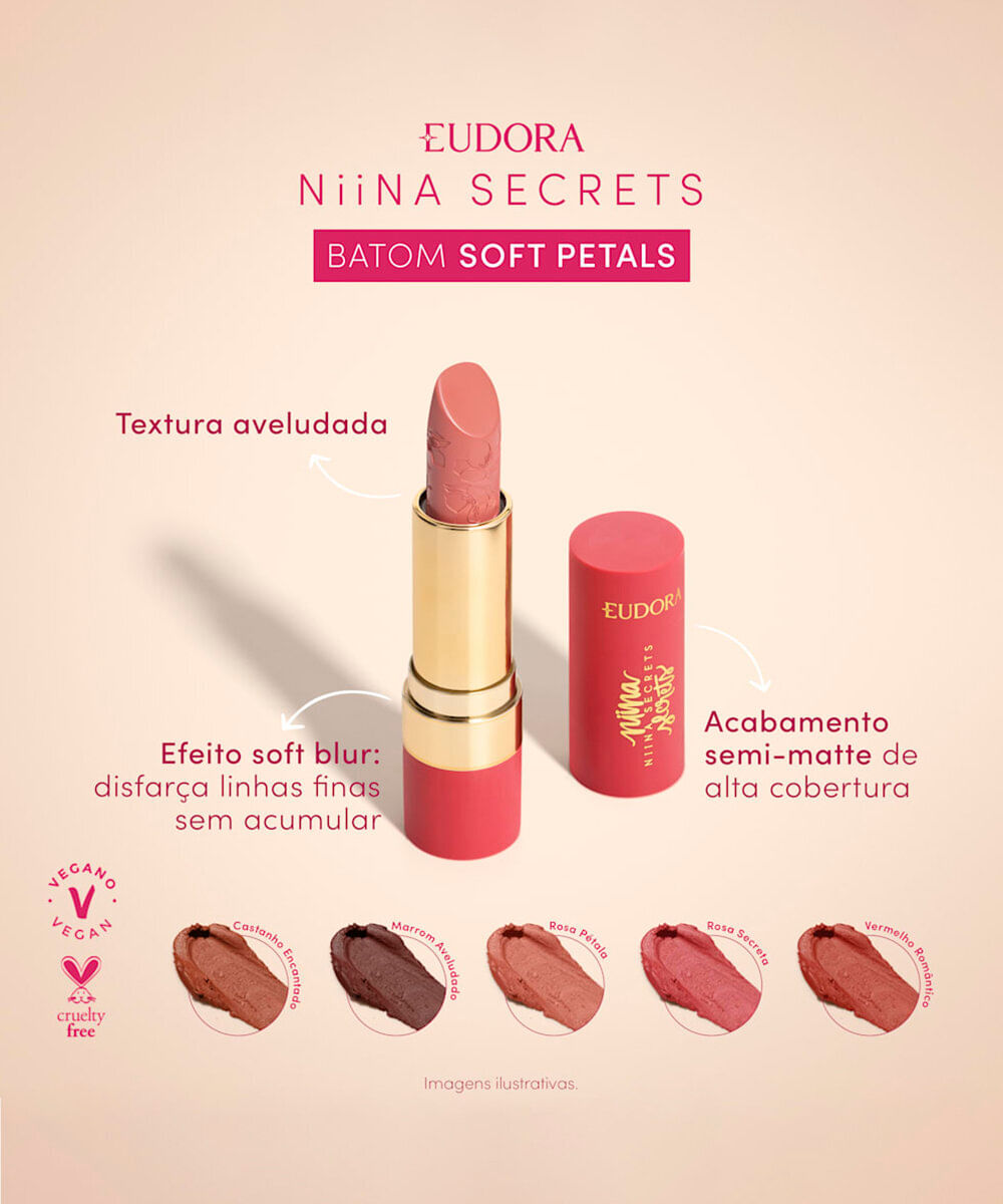 batom eudora by niina secrets soft petals marrom aveludado