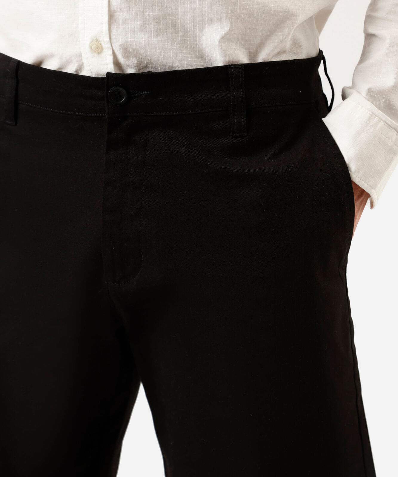 bermuda chino reta masculina de sarja preta