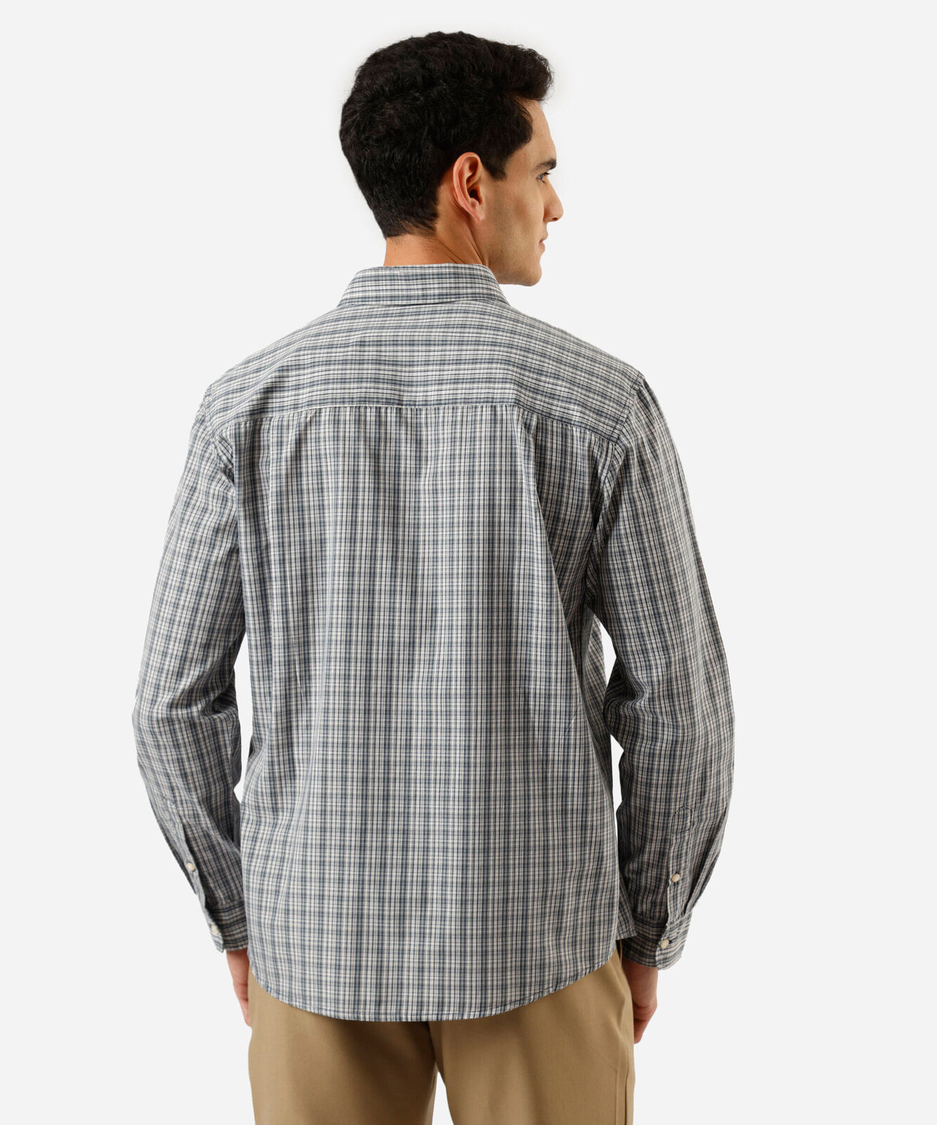 camisa masculina com algodão manga longa xadrez colorida