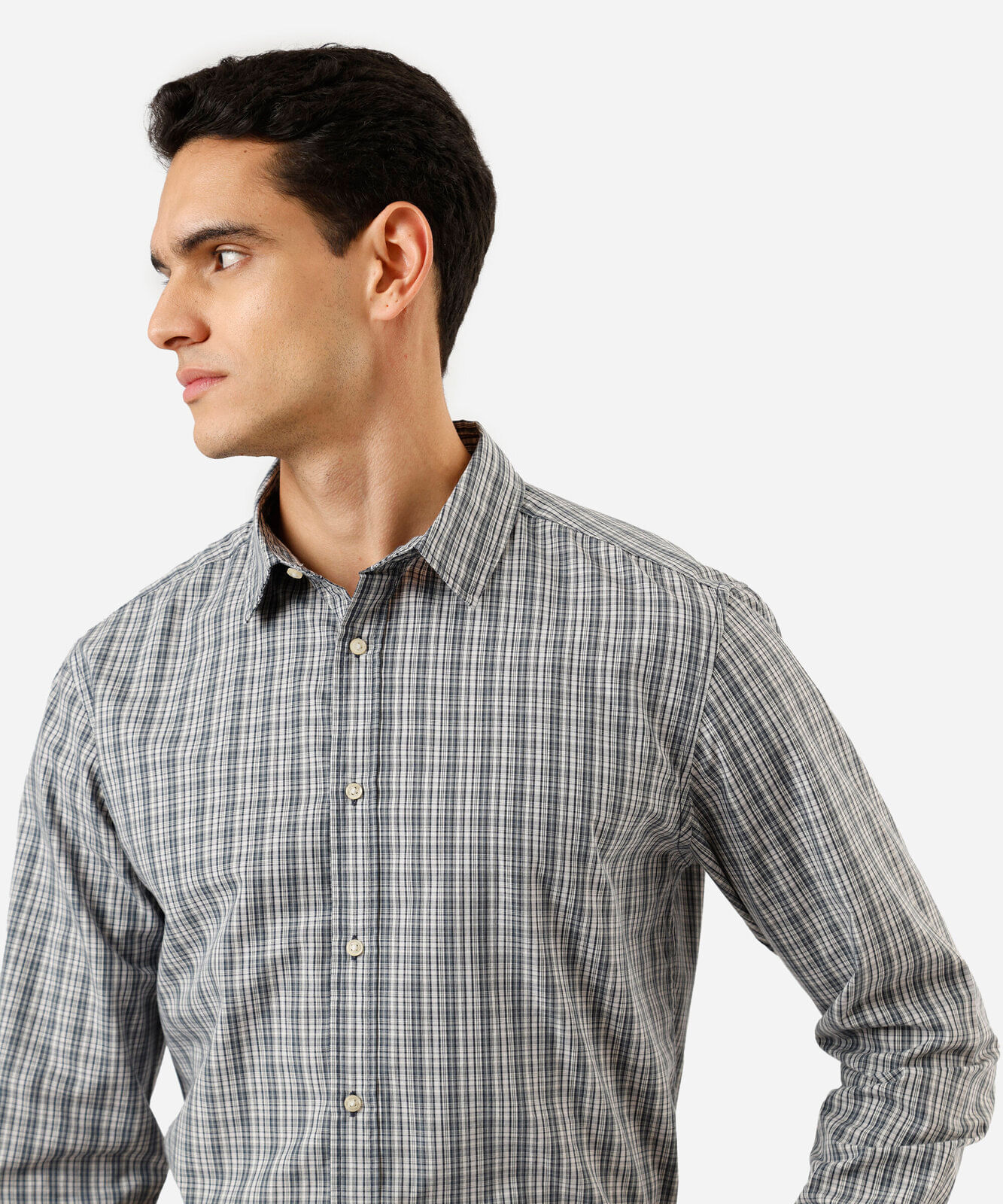 camisa masculina com algodão manga longa xadrez colorida