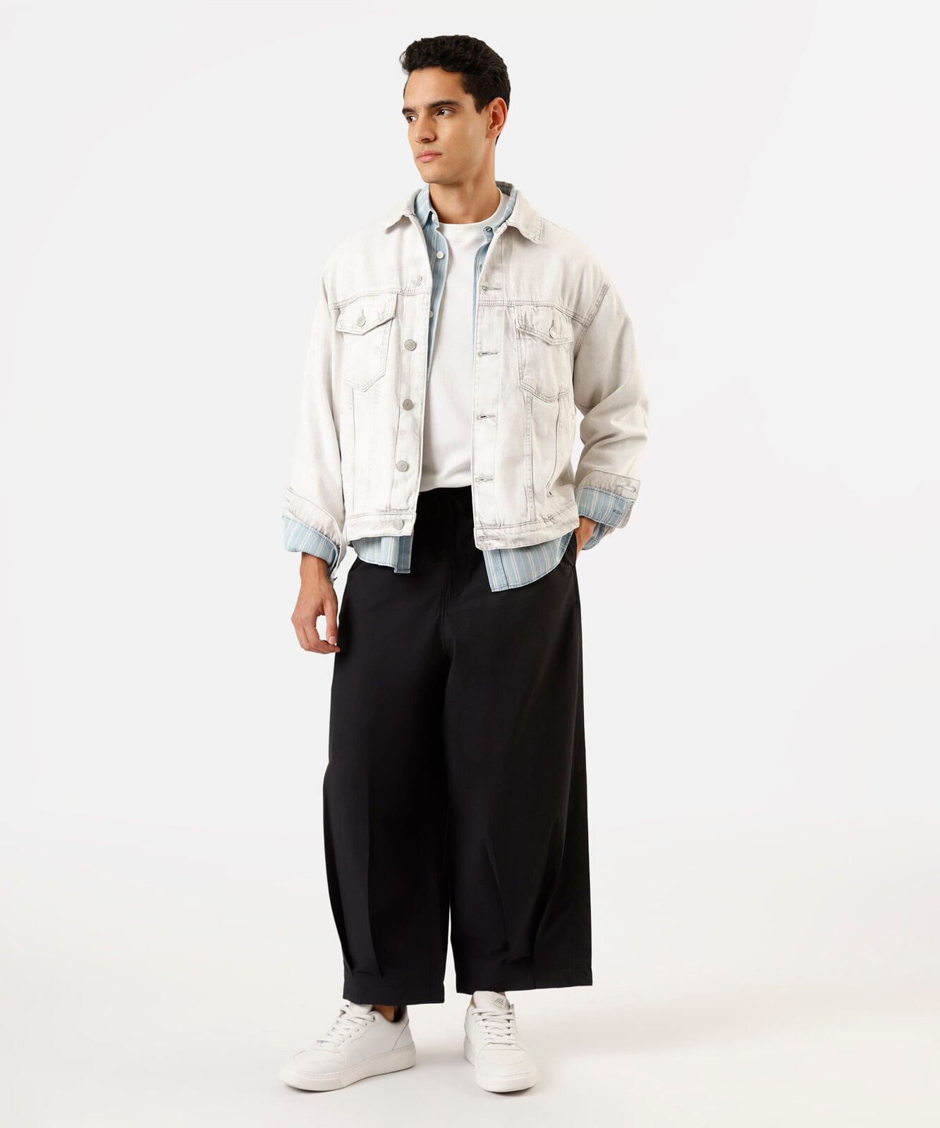 jaqueta masculina jeans cinza