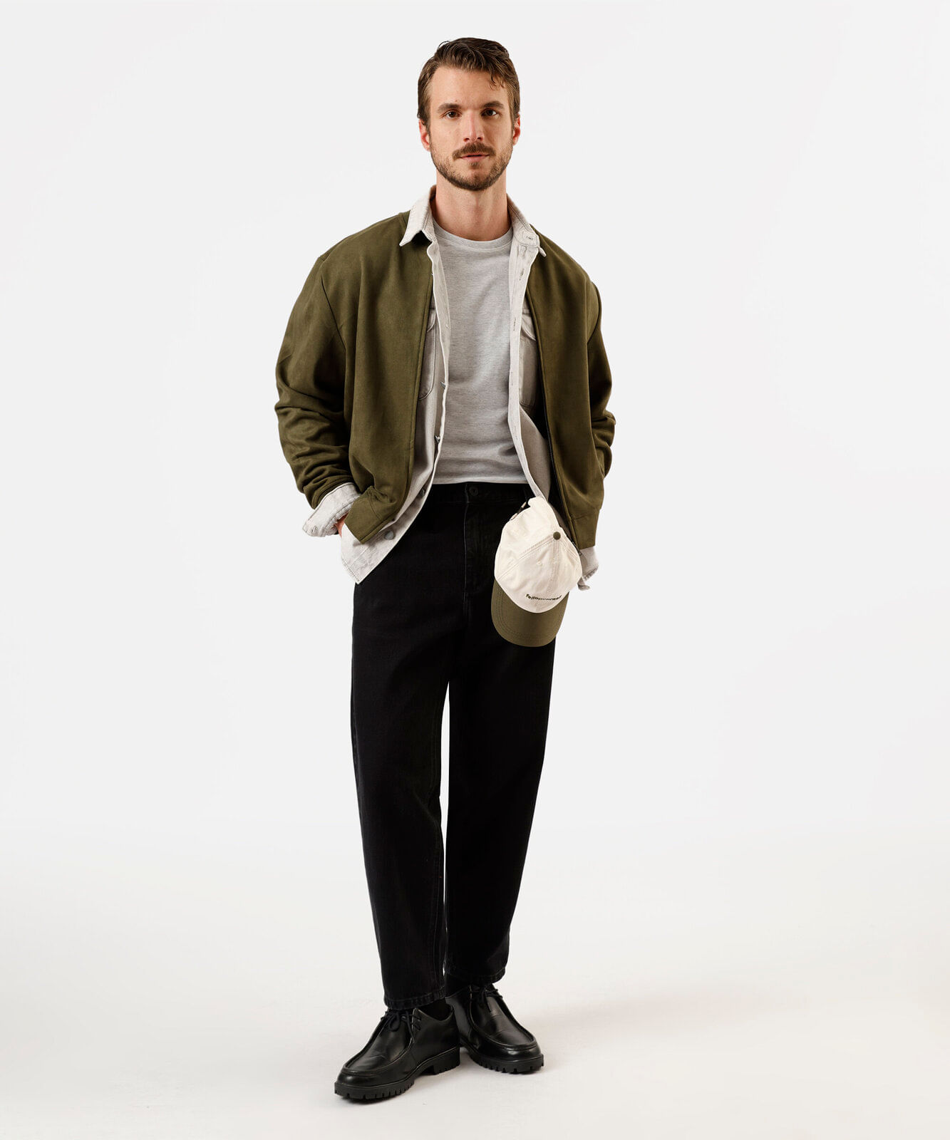 jaqueta bomber masculina de suede verde