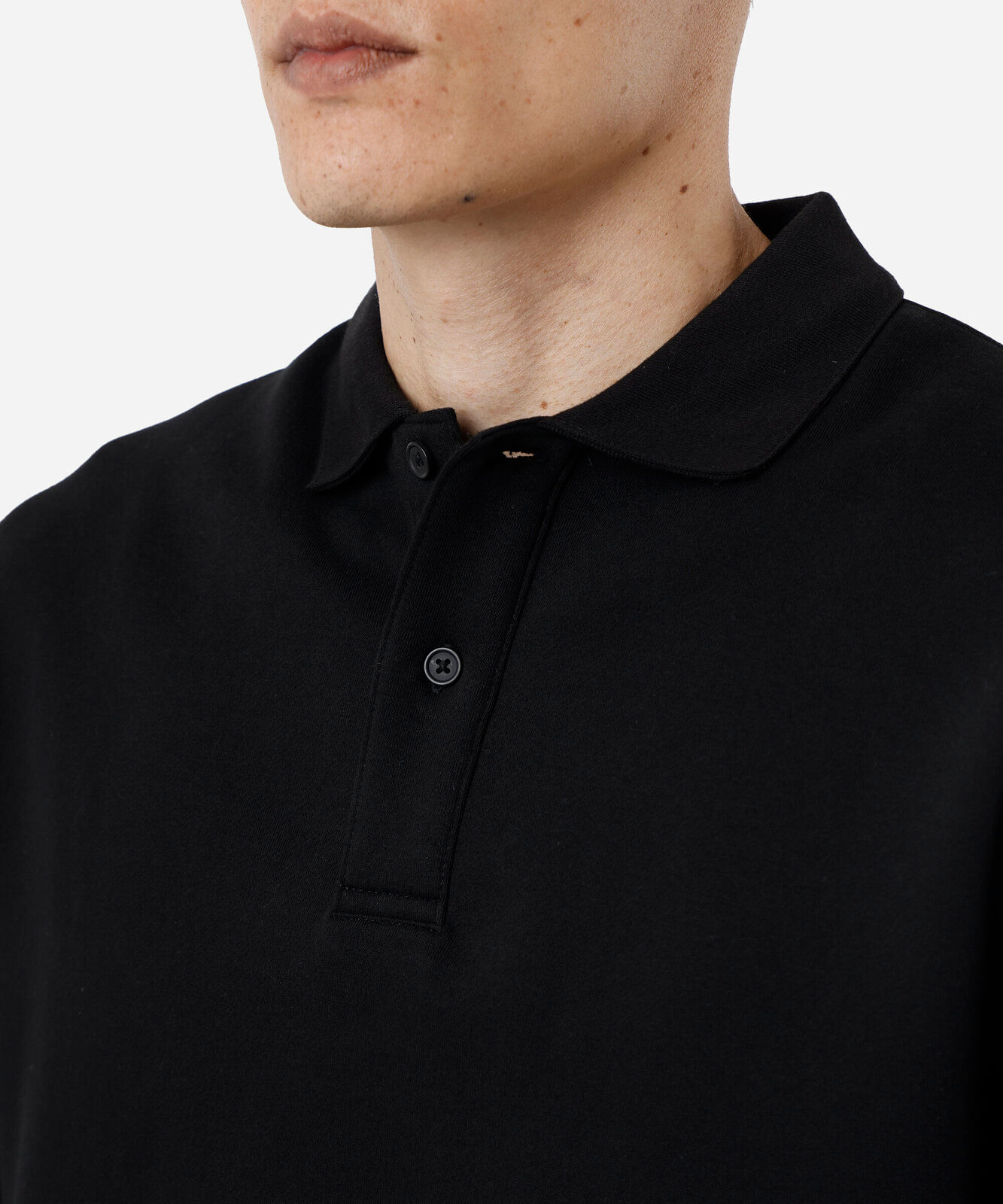 blusão oversized masculino de moletom com gola preto