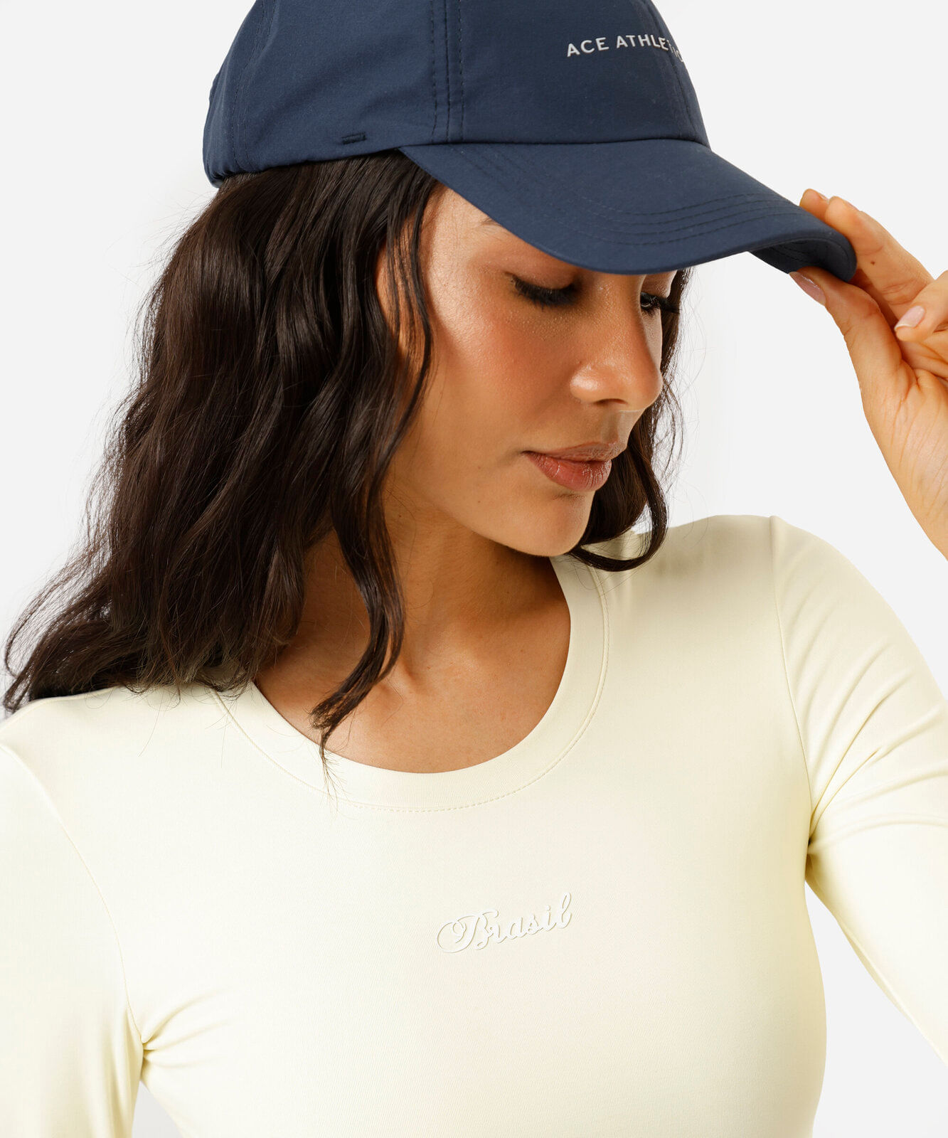 blusa cropped esportiva feminina de poliamida manga longa brasil amarela