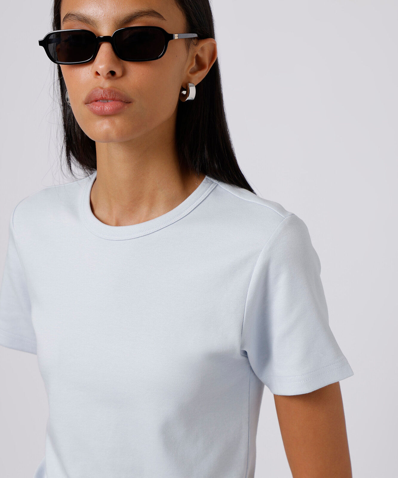 camiseta feminina de algodão peruano mindset azul