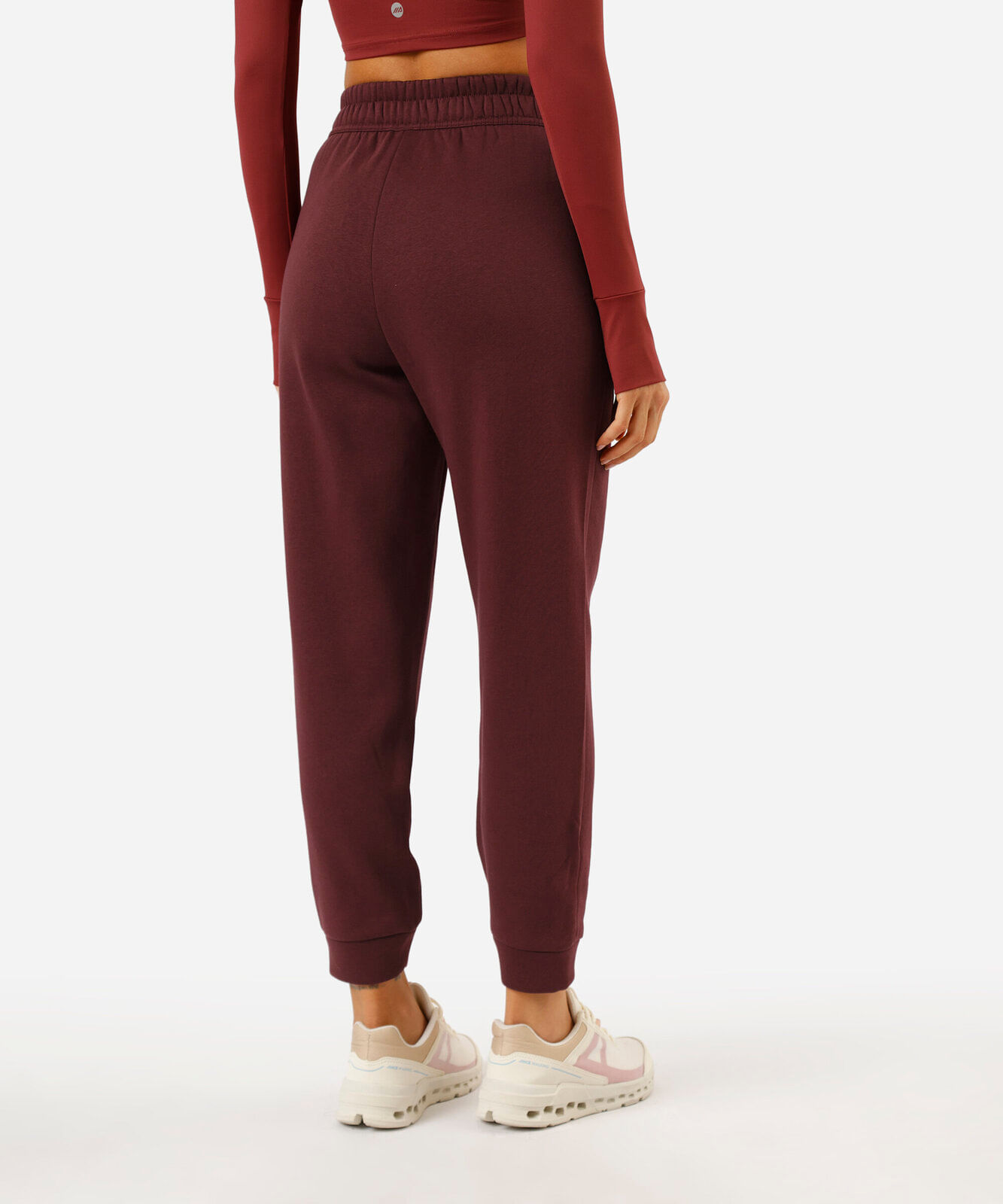 calça jogger feminina de moletom esportiva ace vinho