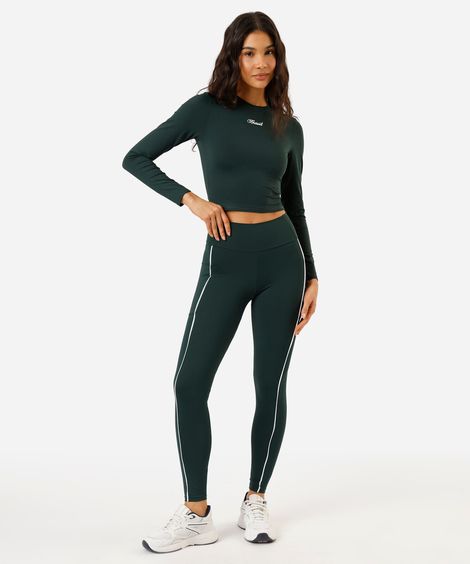 calça legging com bolsos esportiva verde