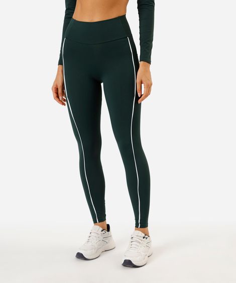 calça legging com bolsos esportiva verde