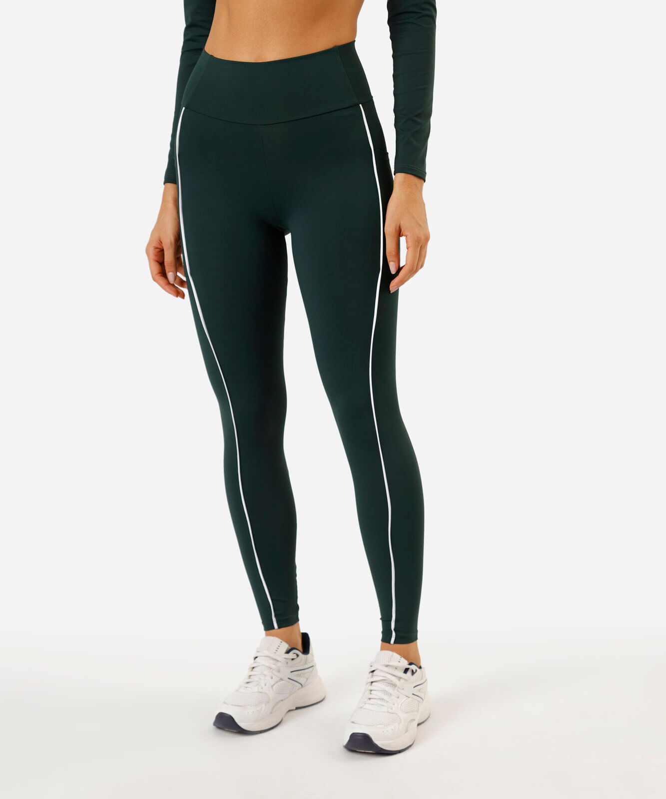 calça legging com bolsos esportiva verde