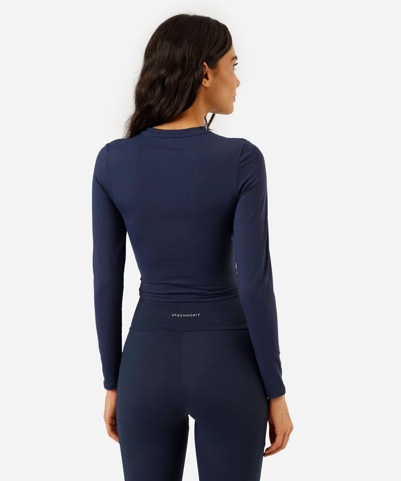blusa cropped esportiva feminina de poliamida manga longa brasil azul