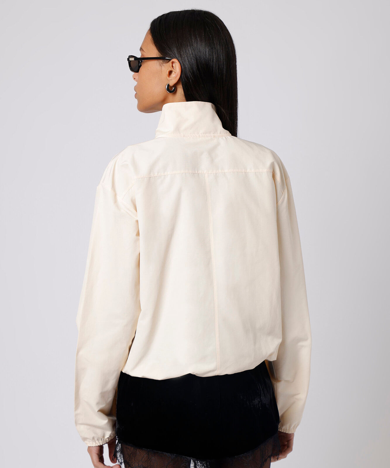 jaqueta corta vento feminina gola funnel neck mindset amarela