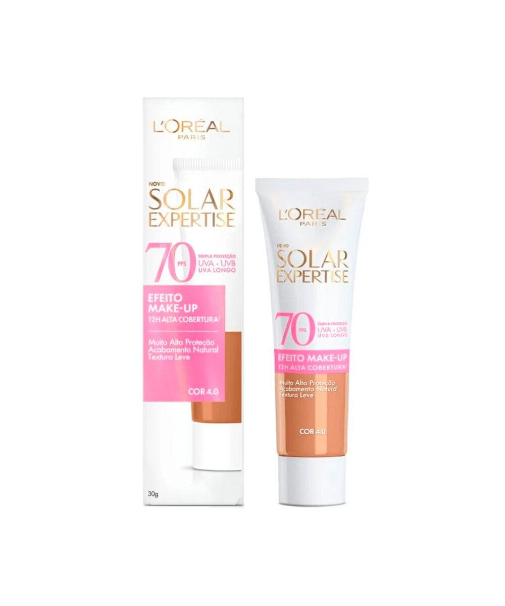 protetor solar facial loréal paris cor 4 fps 70 solar expertise bisnaga 30g