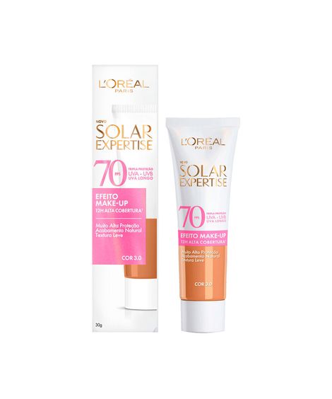 protetor solar facial loréal paris cor 3 fps 70 solar expertise bisnaga 30g