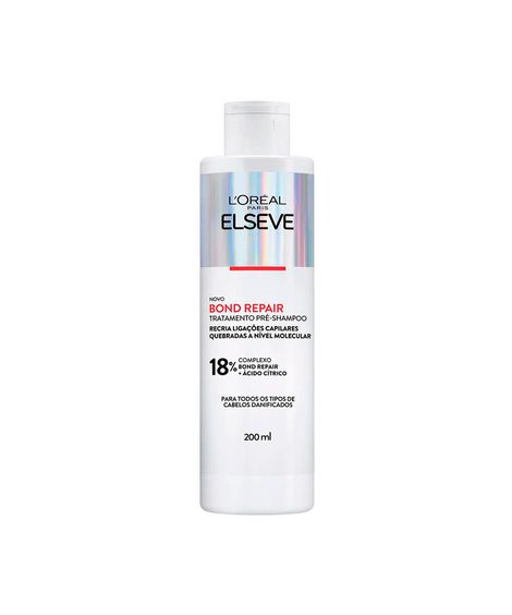 pré shampoo capilar loréal paris elseve bond repair frasco 200ml