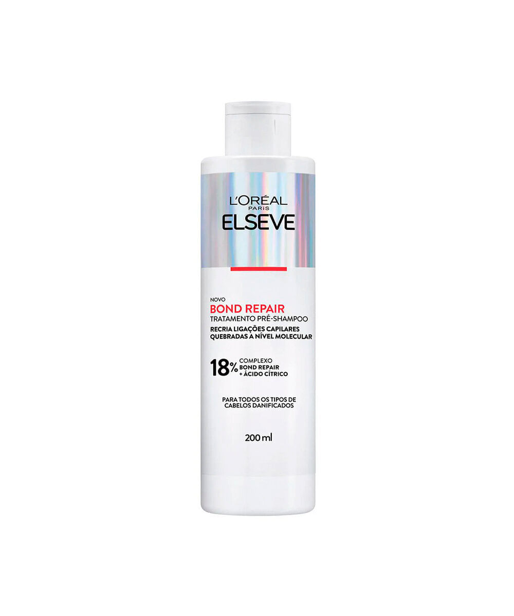 pré shampoo capilar loréal paris elseve bond repair frasco 200ml