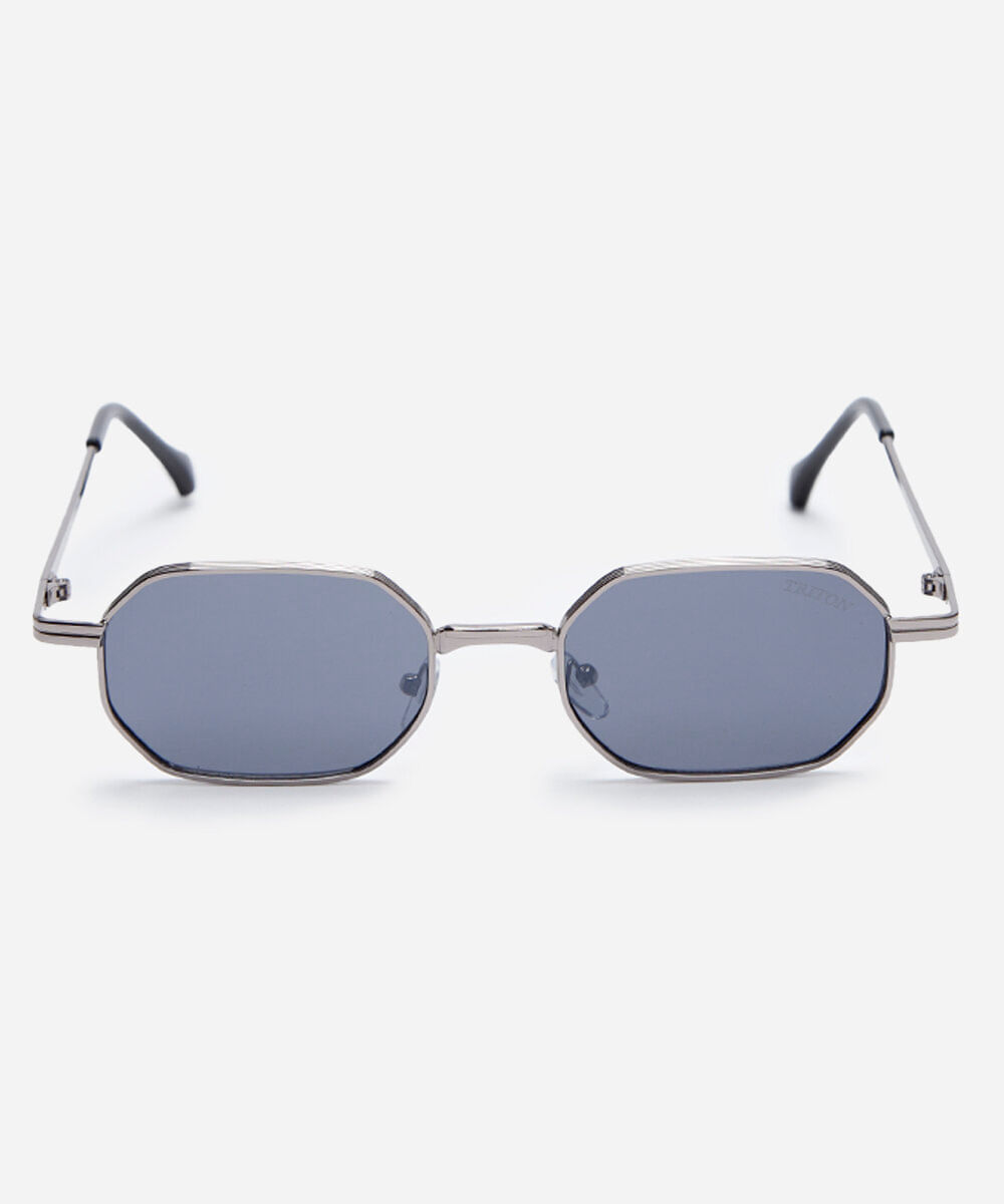 óculos de sol oval triton feminino cinza