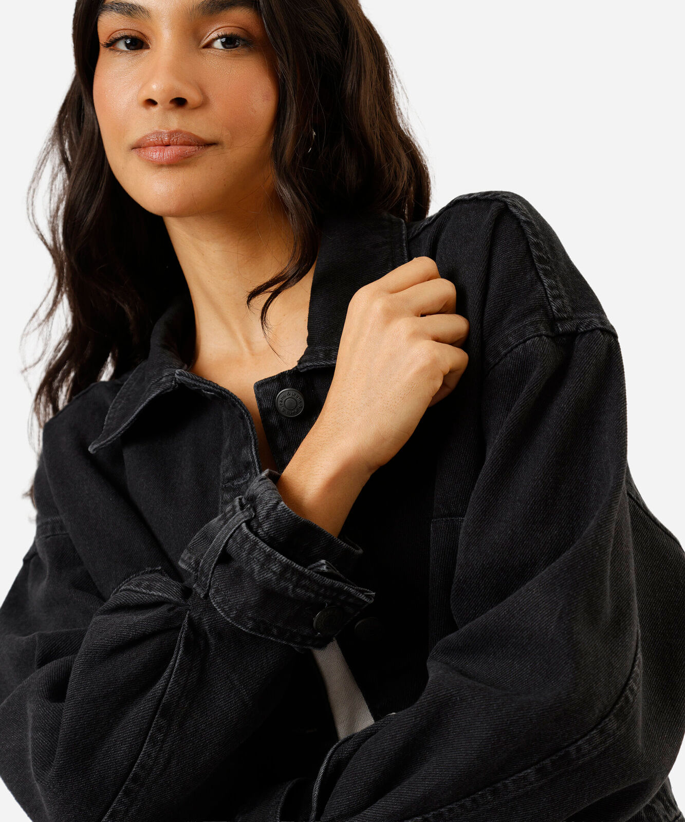 jaqueta feminina jeans preta