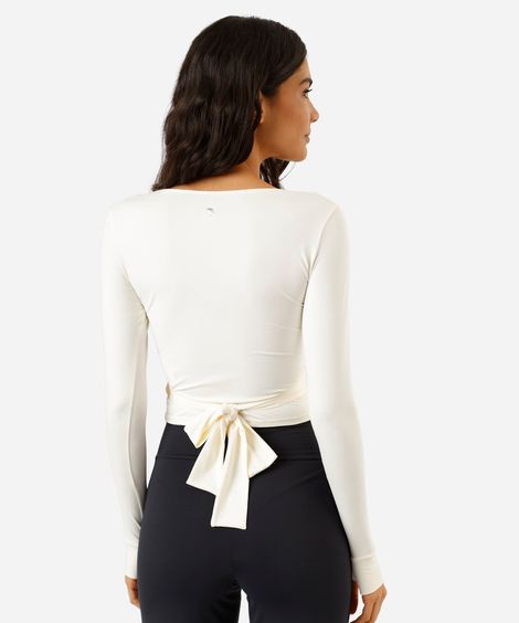 bolero feminino de poliamida esportivo ace off white