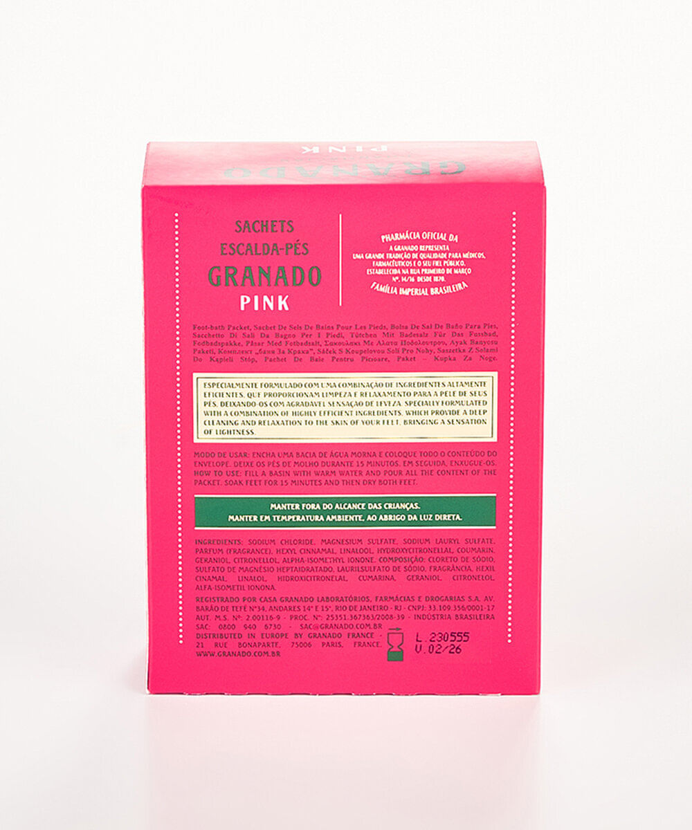 kit de 5 sachets granado escalda pés pink