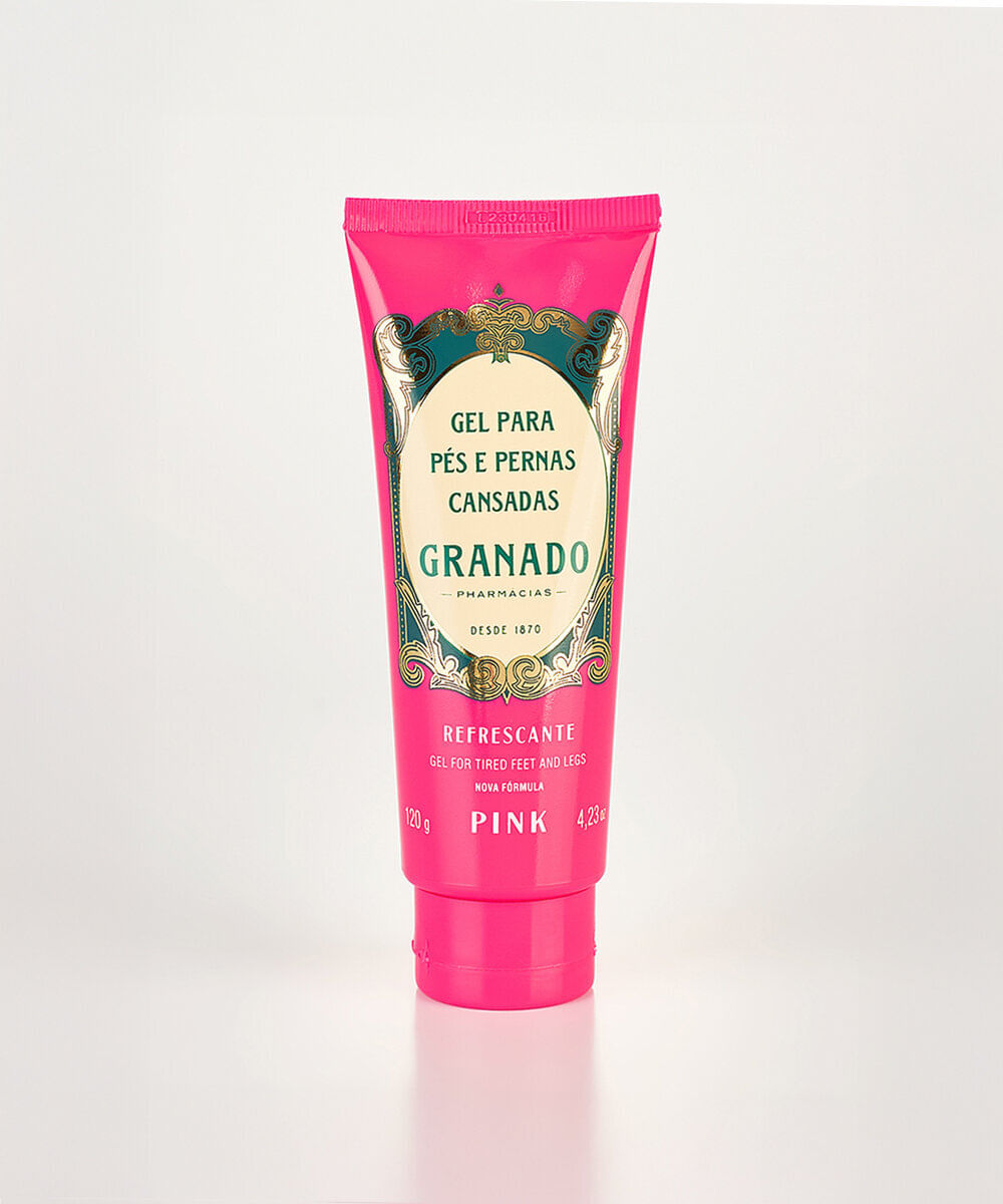 gel granado para pernas e pés pink 120g