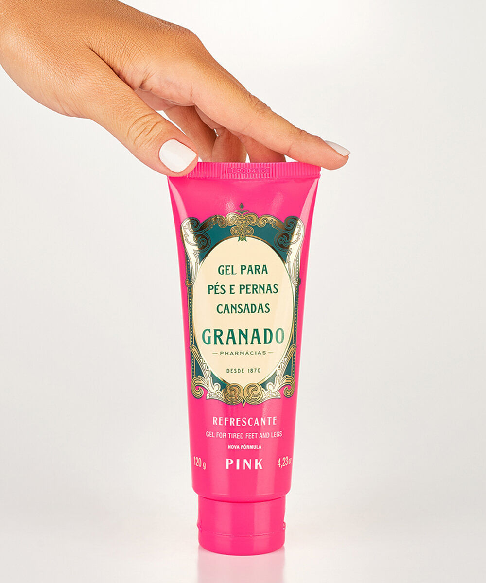 gel granado para pernas e pés pink 120g