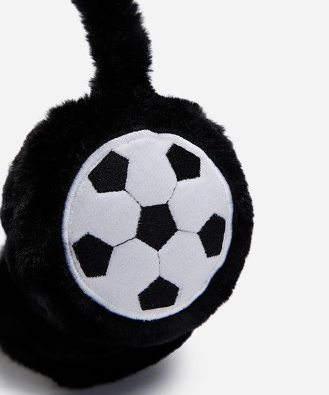 protetor de orelha infantil futebol preto