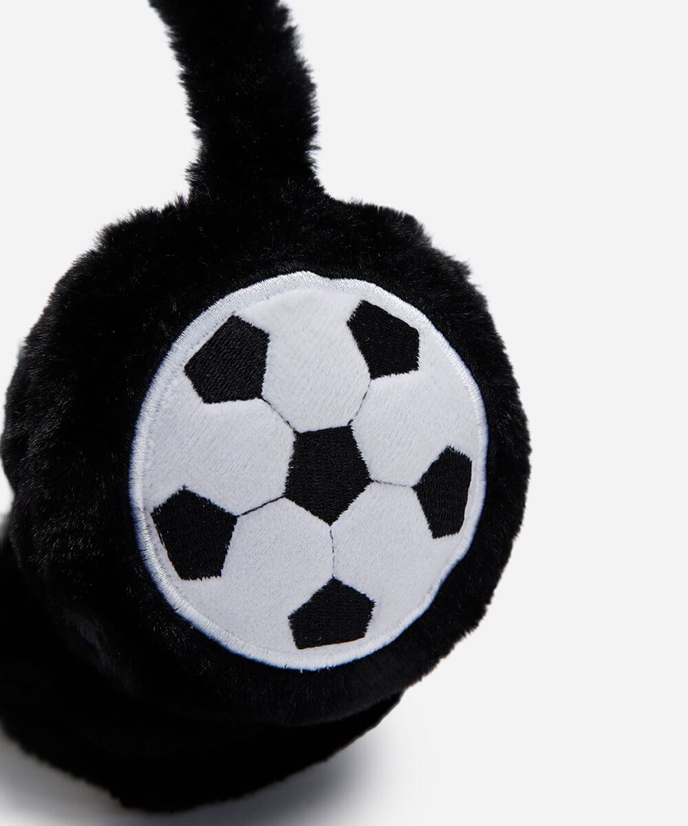 protetor de orelha infantil futebol preto
