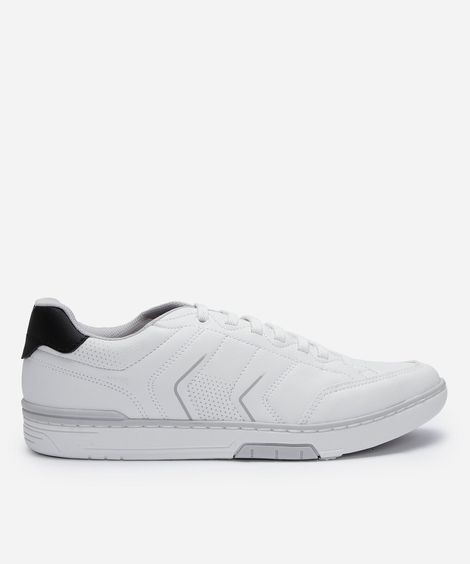 sapatênis masculino com recortes branco