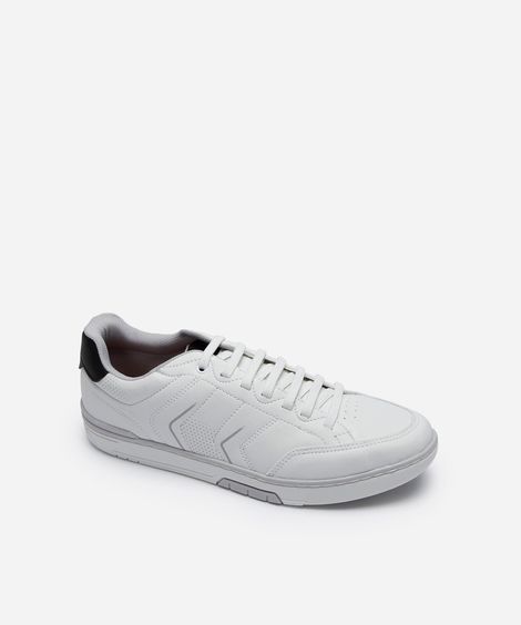 sapatênis masculino com recortes branco
