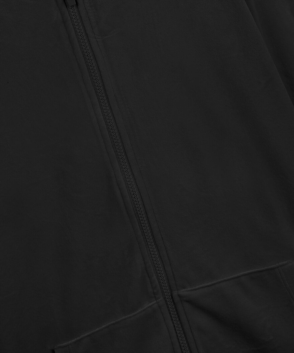 blusão boxy infantil de plush com capuz preto