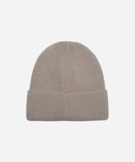 gorro masculino canelado bege