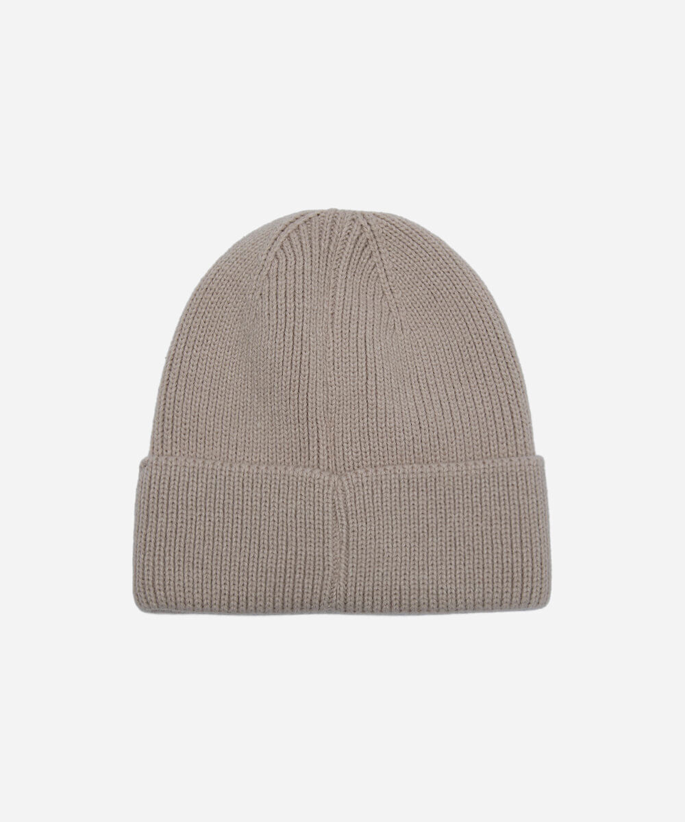 gorro masculino canelado bege