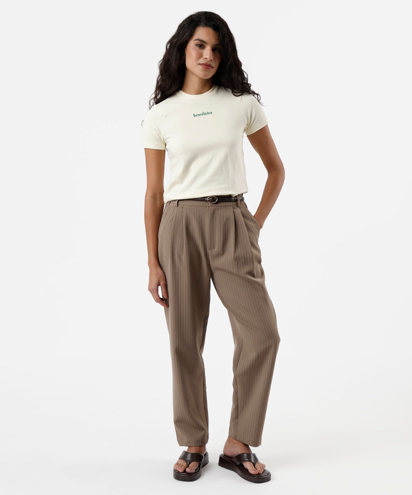 blusa baby look feminina de algodão brasileira amarela
