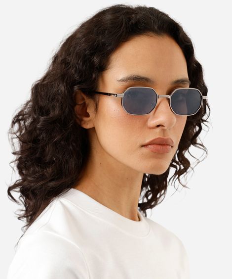 óculos de sol oval triton feminino cinza
